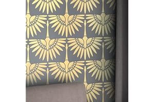 ‎STENCILIT STENCILIT® Art Deco Cranes Wand Schablone - 2er-Pack Schablonen 42 x 57 cm, Boho Wand Schablonen zum Malen großer Muster, Moderne große Schablonen