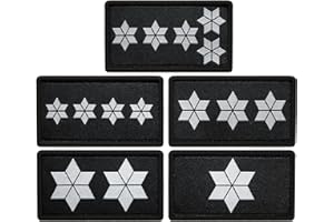 ‎PATCH FORCE Patch Force - Rank Badge Police Commissioner (POK) Raised Service (gD) - As a Badge for Police Uniform, Protective Vest, Utility Bag, Jacket or Backpack - Embroidered, Woven Textile Patch