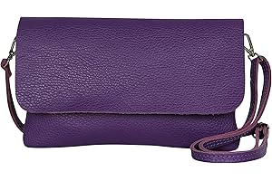 AMBRA MODA AmbraModa GLX11 – Bolso bandolera Carteras de mano clutch para mujer, de piel auténtica