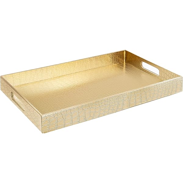 Vassoio Portagioie Specchiato PuTwo 30x18.5cm - Champagne Gold | Organizer Trucco E Gioielli - Foto 9