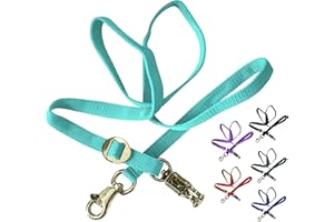 Majestic Ally Double Thick 36" to 72" Trailer Tie for Horse Haulage, Cross tie with Adjustable Buckle, Panic Snap and Bull Snap – 1" Wide by 36" to 72" Long (Turquoise)