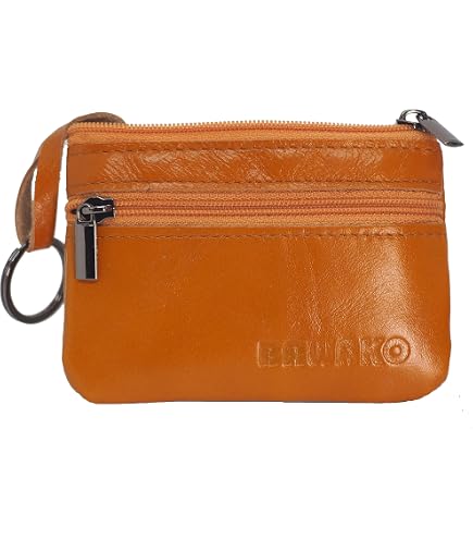 NICECONE Portafoglio Uomo In Pelle 10,5x7,5cm – Mini Portamonete Con Cerniere E Portachiavi - 4