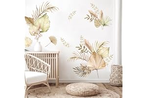 TOARTI Wandtattoo Boho Palme Blätter Wandaufkleber Tropische Pflanzen Wandsticker Wohnzimmer Schlafzimmer Sofa Hintergrund Wanddeko