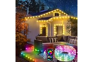 ‎TRAUMHEIM 20M LED Lichterkette Außen mit Farbwechsel, 99+ Modi, APP Steuerung, Timer Wasserdicht Bunte RGB Lichterkette für Party Garten Balkon (USB Stecker)