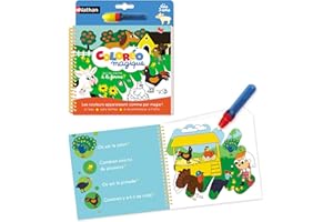 Nathan Coloréo ferme-le coloriage magique à l'eau à refaire à l'infini pour les enfants dès 3 ans, 31612
