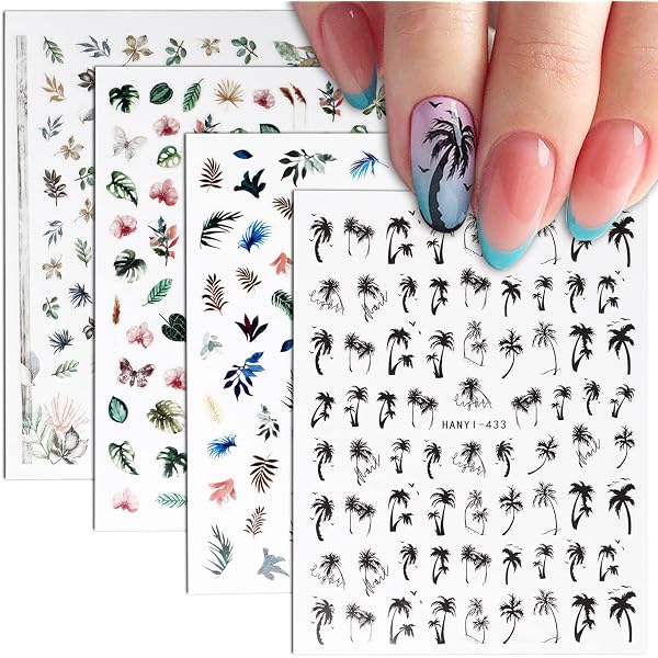 Kisstta Nagelsticker – 2 Blatt, Spiegelnde Dornflammen, Selbstklebend, Für Nail Art & Deko