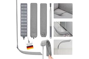 ETIEVORT Spolverino Per Polvere Retractable Gap Dust Cleaner,Microfibra Spolverino Telescopico,Scopa Telescopica Con Asta Telescopica In Acciaio Inossidabile,Per Sotto Il Divano, Bastone Telescopico