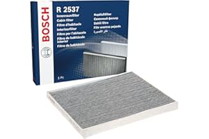 Bosch Filtro Abitacolo ai Carboni Attivi R2537, Filtro di Ricambio - Contro cattivi odori, polline e polvere per un'aria più pulita all'interno del veicolo