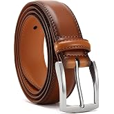 Men's Leather Belt 33 mm Wide for Jeans and Suits