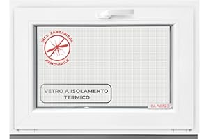 HOMMLER Finestra ribaltabile, 70 x 40 cm, 2 vetri – tutte le dimensioni finestre in plastica con profilo da 60 mm – Finestra cantina (larghezza x altezza): 700 x 400 mm, perfetto per finestre da giardino
