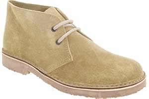 ROAMERS Roamer Unisex Round Toe Suede Leather Desert Boots Black