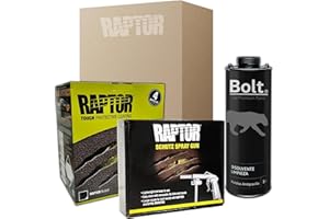 DISPIVAL PINTURA RAPTOR 2K KIT NEGRO 4 LT + PISTOLA ESTANDAR + DISOLVENTE LIMPIEZA