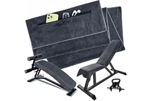 YSWOVUO Serviette de Sport, 120 x 50 cm Serviette Sport Musculation Microfibre avec Poche Zippée, Yoga