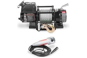 Warrior Ninja Treuil électrique 12 V avec Corde en Acier, ATV, Utilitaire, remorque, Bateau, Neuf