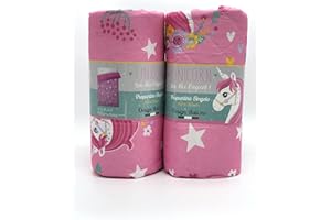 Riad Arredo Trapuntino Singolo Primaverile Estivo Morbida Microfibra - Copriletto Trapuntato Leggero Bambini (Unicorni)