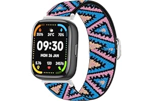 IDW17, IDW20, IDW21, IDW23, IDW25, IDW26 Smart Watch Bands, Lamshaw Stretch Elastics Nylon Adjustable Replacement Strap Accessories for Men & Women Compatible for Faweio IDW26 1.83 Inches Smart Watch,