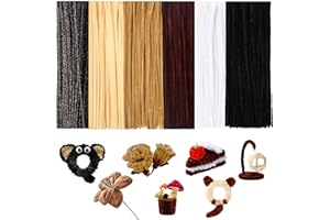 CHENGCKJ Lot de 300 cure-pipes multicolores pour le bricolage - Noir, blanc et gris - Fil chenille - 30 cm - Pour projets de bricolage créatifs et décoration de bricolage
