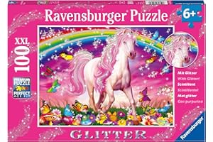 Ravensburger Kinderpuzzle - 13927 Pferdetraum - Pferde-Puzzle für Kinder ab 6 Jahren, mit 100 Teilen im XXL-Format, mit Glitzer