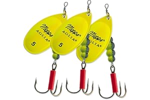 Mepps Aglia Fluo Spinner Size 5 Pack of 3
