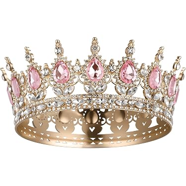 Tiara Corona Da Principessa Con Strass E Cristalli – Accessorio Per Capelli Per Sposa, Ballo, Matrimonio E Feste – Taglia Unica