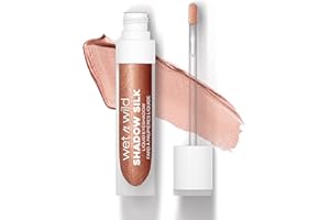 Wet n Wild Sombra de Ojos Líquida Shadow Silk, Sombra de Ojos Líquida de óptima Pigmentación con Acabado Brillante, Seca Rápidamente, Fácil de Aplicar con Aplicador de Varita, Tono Heart Of Rose Gold