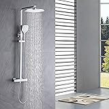 HOMELODY Conjunto de Ducha 38ºC Termostático Circular con ...