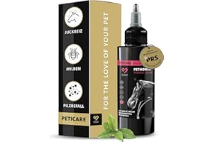 Peticare Anti-Parasiten Mittel für Pferde | gegen Milben Flöhe Pilze | lindert effektiv Juckreiz & unterstützt Regenerationsprozess, einzigartiges PRS® System für lange Wirkung – petHorse Protect 2002