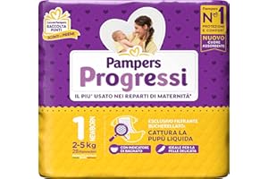 Pampers Progressi Pieluchy Newborn, rozmiar 1 (2-5 kg), 1 opakowanie po 28 szt