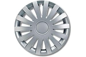 ALBRECHT AUTO-ZUBEHÖR Albrecht 17 pollici copricerchi argento per cerchioni in acciaio - Copriruote in plastica di alta qualità - Copriruote durevoli in confezione originale Albrecht - Made in EU