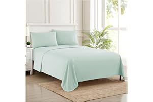 Sweet Home Collection Bettlaken-Set mit Fadenzahl 1800, weiche ägyptische Qualität, gebürstete Mikrofaser, luxuriöses Bettwäsche-Set mit Bettlaken, Spannbetttuch, 2 Kissenbezügen, Queen-Size-Bett