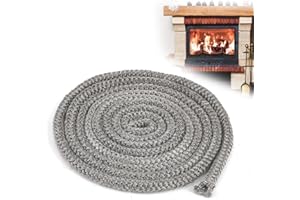 BUYSOW Guarnizione per inserto camino, guarnizione per stufa a legna in fibra di vetro, sostituzione della guarnizione del camino per stufa/sostituzione/stufa a tubo/porta del forno (2m×8mm)
