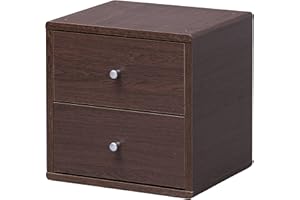 Iris Ohyama, Mueble con cajones Tiradores y guías / Cajonera madera / Mueble lateral / Mueble almacenaje, Moderno, Modular, Oficina, Casa - QR Box - QR-34H - Marrón