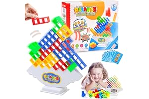 NHYDZSZ 32 Pcs Tetra Tower Spiel,Tetris Tower Balance Game,Tetris Balance Spielzeug Tower Game,Kinder Bausteine Balancespiel,stapelspiel,Team Tower-Spiel für Kinder und Erwachsene