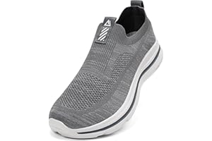 ODCKOI Mens Slip On Trainers Lightweight Casual Mesh Walking Running Shoes Breathable Comfort Fashion Jogging Sneakers for Gym Fitness