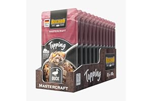Belcando Mastercraft Topping [12x100g Multipack Sorte "Ente"] Nassfutter für Hunde | getreidefrei | sortenrein | Ergänzungsfuttermittel für Hunde