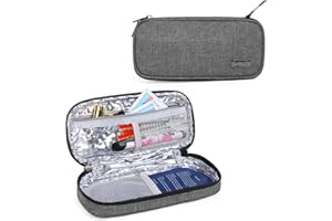 Luxja Insulin Kühltasche für Unterwegs, Insulintasche für Insulinpen und Diabetiker Zubehör (Nur Tasche), Grau