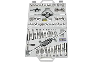 Pro-Lift-Werkzeuge Gewindeschneider Satz 45tlg. zöllig Bohrer Feingewinde ¼“ bis 1“ Set Werkzeug Schneider Zoll 45-teilig Gewindebohrer