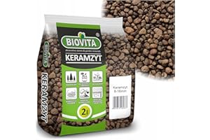 BIOVITA DECORATIVE STONES & GARDEN MINERALS BIOVITA Blähton, Tongranulat zur Drainage 8-16 mm – Blähton Granulat für Zimmerpflanzen 2L