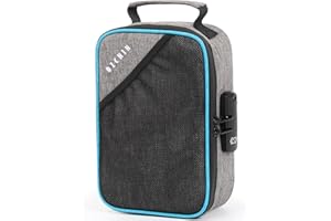 OZCHIN Smell Proof Bag with Combination Lock Lunch Bag File Organizer Case Container; Medicine Lock Bag Travel Storage Case Safe Bag for Documents and Valuables Storage (24x15x9cm)