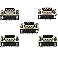 Electronic Spices Pack of 5 Right Angle DIP Type PCB Mounting Connector/DR-9Pin Female D-SUB Miniature Connectors