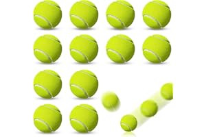 Foydream 12 Pezzi Pelotas de Tenis, Palline da Allenamento per Principianti Avanzati, Palline da Tennis per Cani, Palla da Tennis Gialla, Cani e Bambini, Accessorio di Allenamento