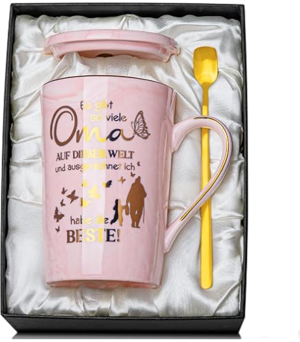 Regalo per la festa della mamma per i mondi della nonna Tazza da caffè della migliore nonna Tazze smaltate per bevande della nonna Regali di compleanno della nonna  15