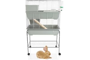 Rabbit/Guinea Pig 2 Tier Indoor Cage with Stand by Cozy Pet 80cm suitable for Rat, Chinchilla and Small Animals Hutch Model: RB80-D + RB80-ST. (We do not ship to CI or IOW.)