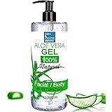 Aloe Vera Gel 100% Natural Gel Aloe Vera Puro 500 ml Sollievo Crema Doposole Rasatura Crema Post Depilazione Idratante Viso C