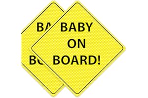 RDLCAR Baby on Board Sign Sticker for Car Pack of 2 Premium Baby Car Stickers 125mm x 125mm Durable and Visible Ideal for Child Safety