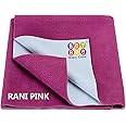 BeyBee Instadry Anti-Piling Fleece Extra Absorbent Quick Dry Sheet for New Born Babies, Bed Protector Mattress, Reusable Waterproof Baby Cot Sheet for Toddler Infant, Small Size 50x70cm, Rani Pink