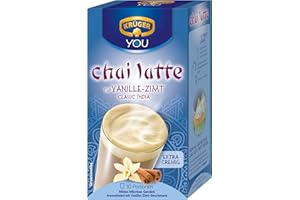 ‎KRÜGER KRÜGER YOU chai latte Vanille-Zimt, Instantzubereitung für Milchtee-Getränke, aromatisiert mit Vanille-Zimt-Geschmack, 250 g (10 x 25 g Sachets)