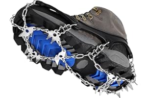 INYEEXUP Crampons for Mountain Shoes Men and Women, Grödel for Hiking Shoes with 24 High-Quality Reinforced Stainless Steel Spikes, Ideal for Hiking, Trekking, Walking, Climbing