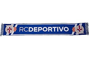 Real Club Deportivo de La Coruña Bufdep Bufanda Telar, Blanco/Azul, 140 x 20 cm