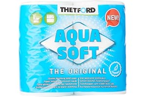 Thetford Aqua Soft WC Papier Toilettenpapier für mobile Toiletten 4 Rollen/Btl. Campingtoiletten Camping Outdoor Klopapier